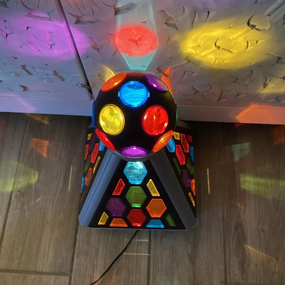 VGT Memorex MKA330 Disco Party Light Pyramid Ball Multicolor Dance Disco Rainbow